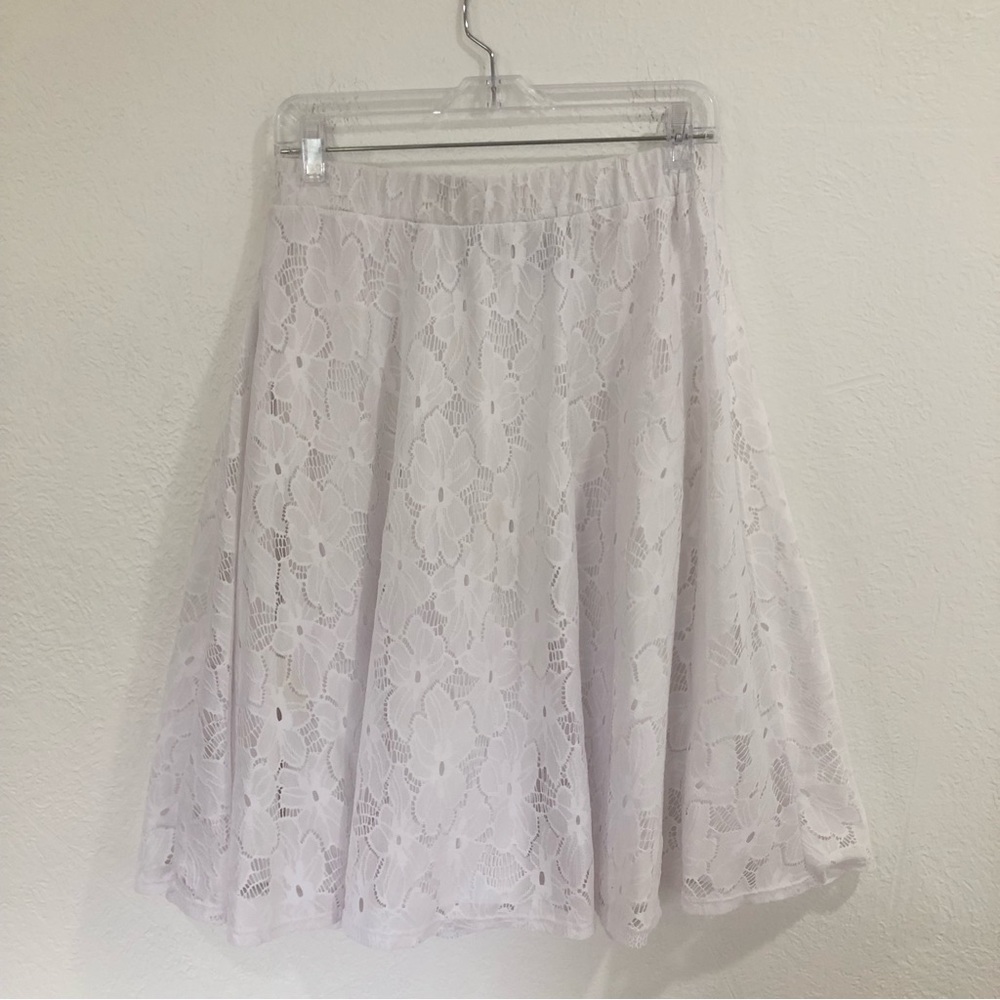 Notations White Lace Skirt